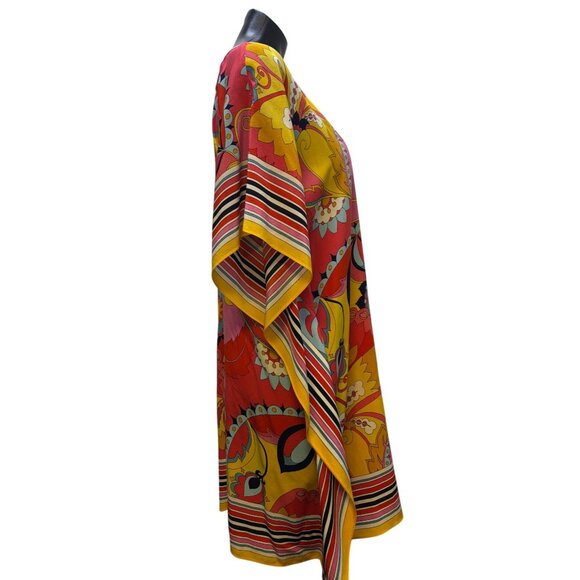 Trina Turk Silk Printed Tunic Multi-Color OS - Picture 3 of 5